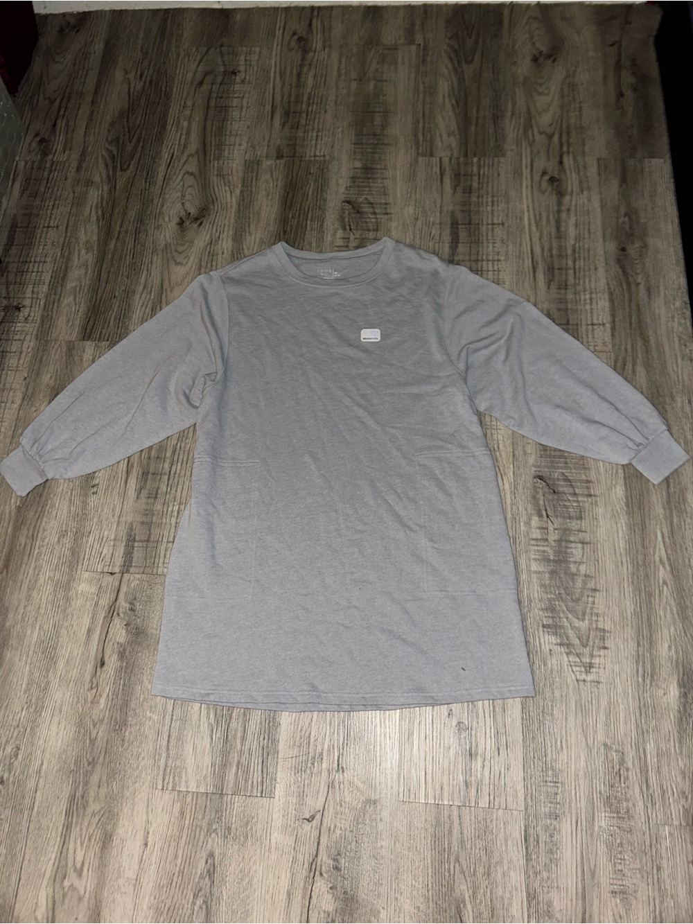 Time and Tru Light Gray Crewneck Sweatshirt Dress
